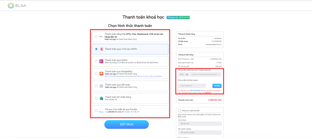 Hướng dẫn mua gói học ELSA Premium - 4