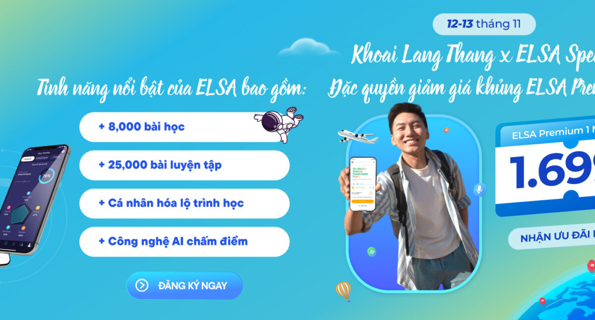 Nhận ưu đãi cực khủng tại ELSA cùng Khoai Lang Thang [12.11 – 13.11]