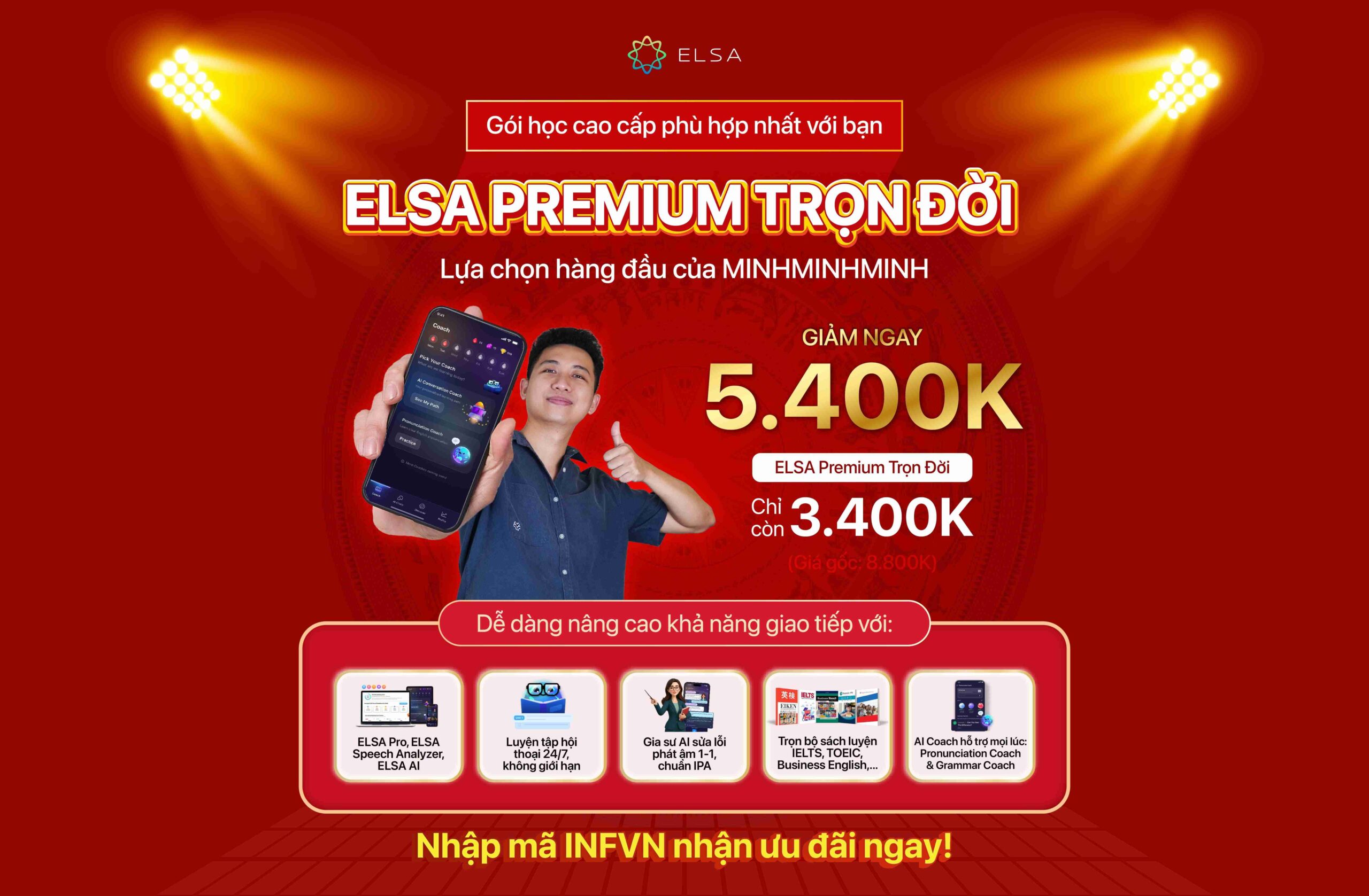 ELSA Premium trọn đời