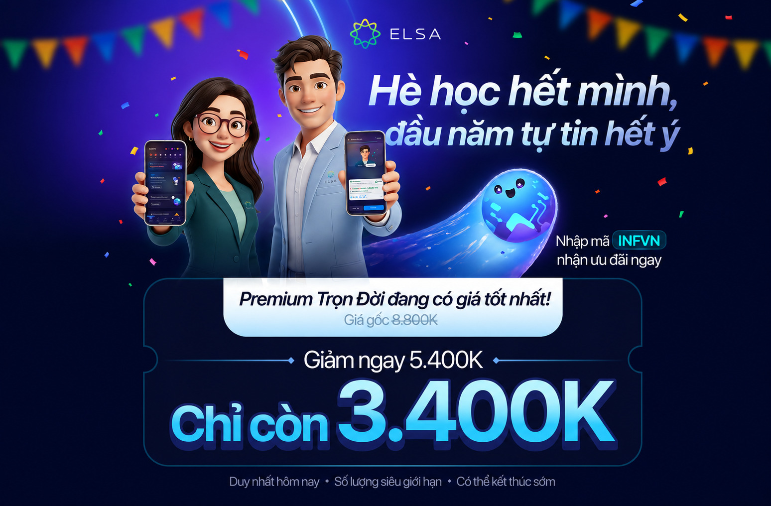 ELSA Premium trọn đời