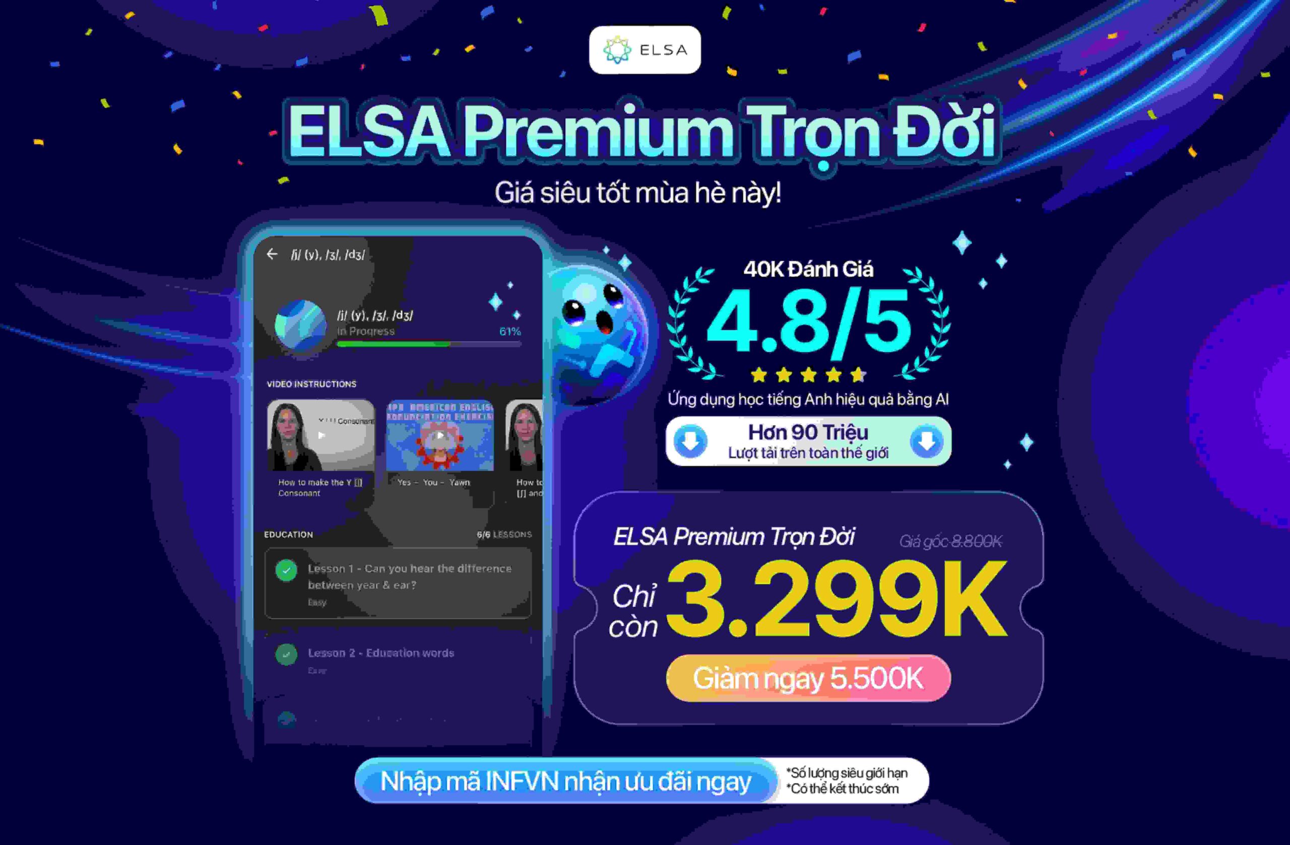 ELSA Premium Trọn Đời