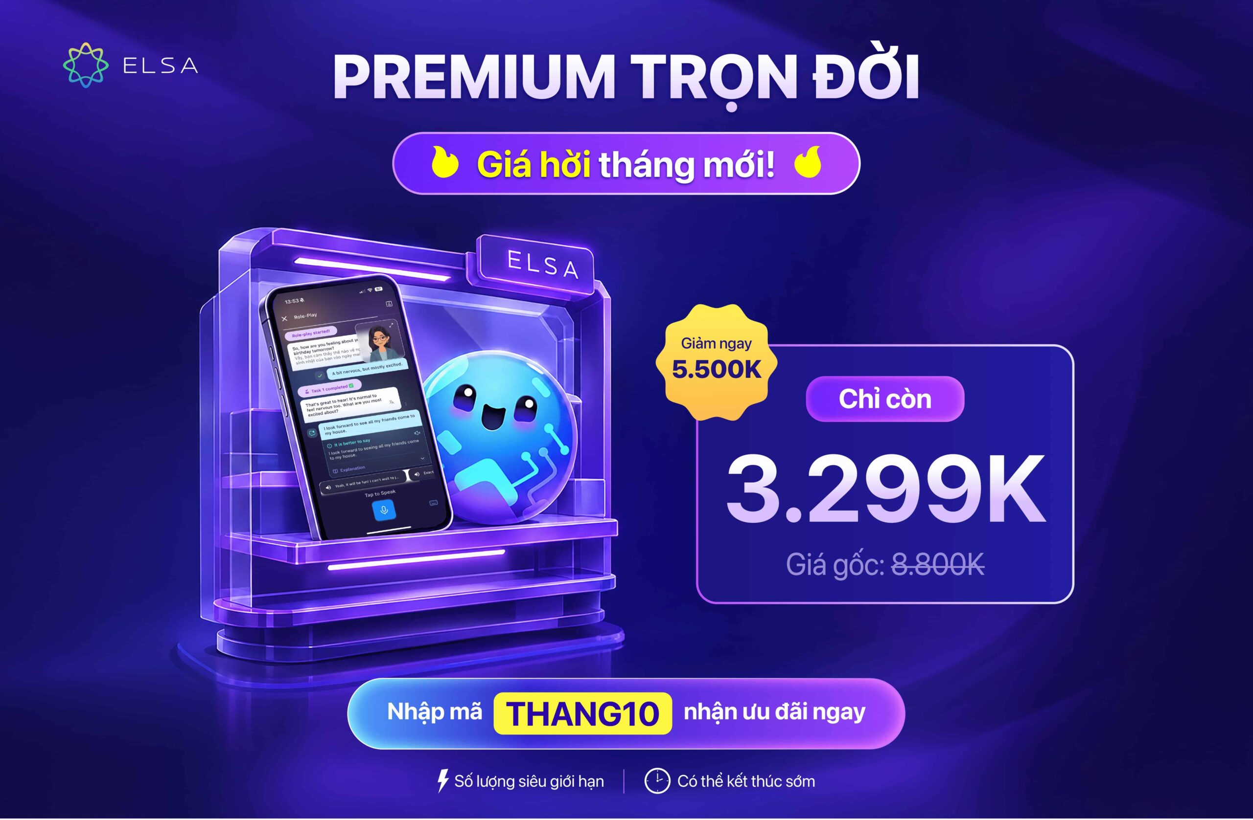 ELSA Premium Trọn Đời